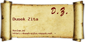 Dusek Zita névjegykártya